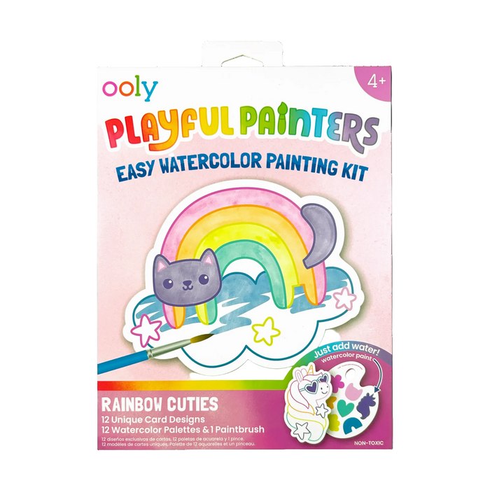 Ooly Playful Painters: Watercolor Kit- Rainbow Cuties: NEW ARRIVAL