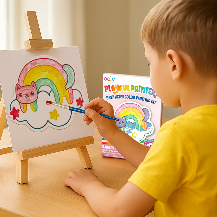 Ooly Playful Painters: Watercolor Kit- Rainbow Cuties: NEW ARRIVAL