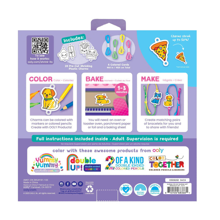 Ooly Shrink-Its!: D.I.Y. Shrink Art Bracelet Kit - B.F.F.: NEW ARRIVAL