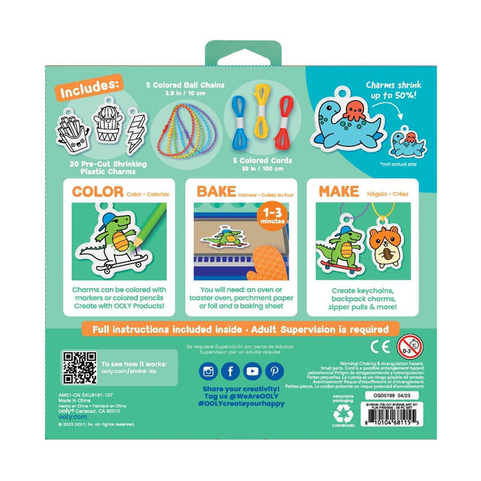 Ooly Shrink-Its!: D.I.Y. Shrink Art Kit - Fun Friends: NEW ARRIVAL
