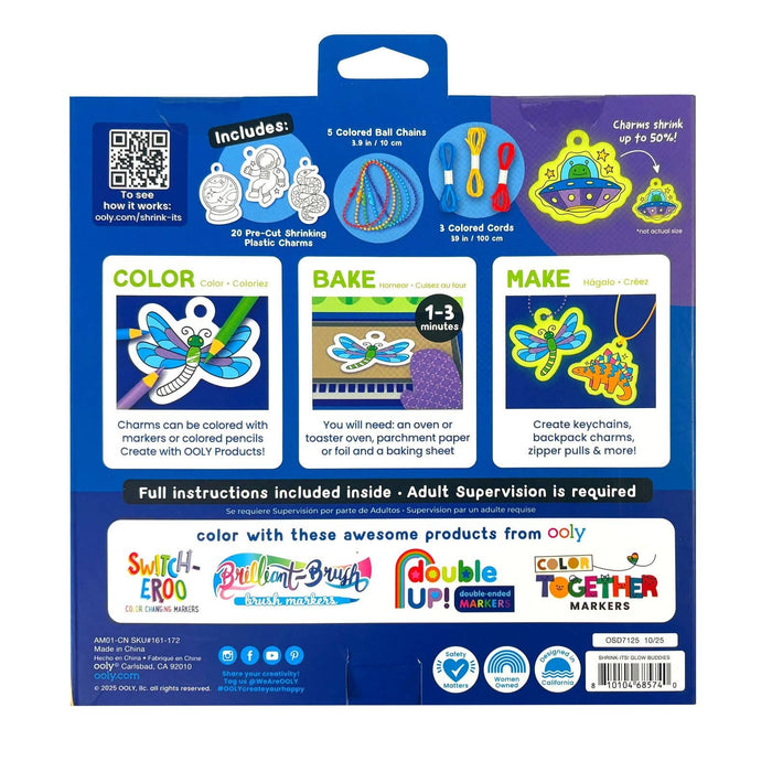 Ooly Shrink-It's DIY Shrink Art Kit-Glow Buddies: NEW ARRIVAL