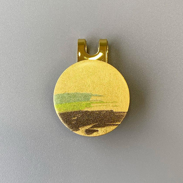 [OPTION] GOLF MARKER (BLACK TEXT) PERSONALIZED UV PRINTING | KANAZAWA GOLD LEAF | HAKUICHI