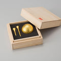 [OPTION] GOLF PAULOWNIA WOOD BOX (RED TEXT) PERSONALIZED UV PRINTING | KANAZAWA GOLD LEAF | HAKUICHI