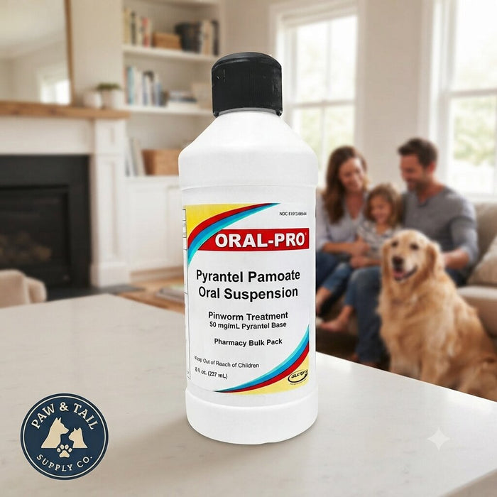 Oral-Pro Pyrantel Pamoate Oral Suspension Vanilla Flavored 8 oz.