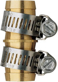 Orbit Brass Hose Mender Shank Repair Fitting Barbed Clamps Heavy Duty 3/4 In.