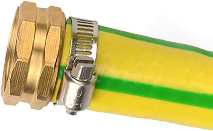 Orbit Female Hose Solid Brass Shank Mender 3/4 in. Fitting w/ Clamps Barbed