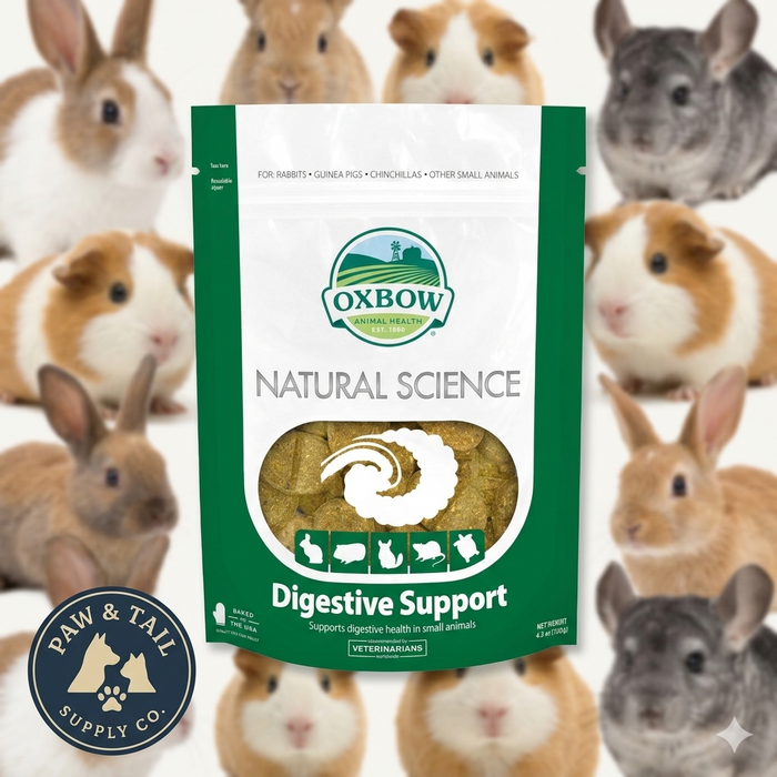 Oxbow Natural Science Digestive Support 60ct Small Pet Supplement Timothy Hay