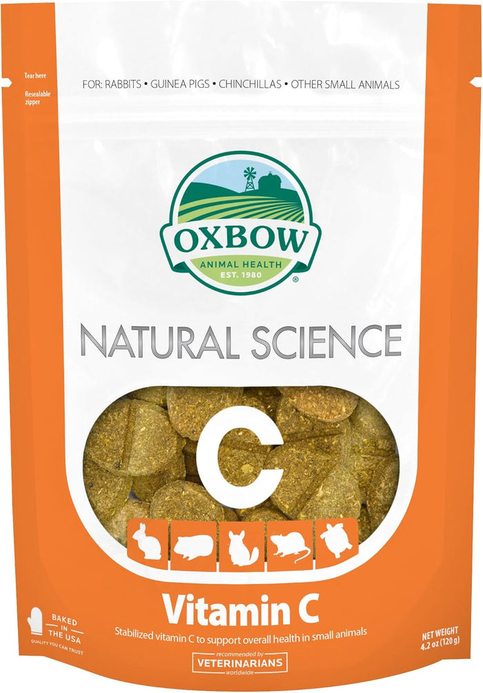 Oxbow Natural Science Vitamin C Guinea Pig Supplement with Timothy Hay 4.2oz