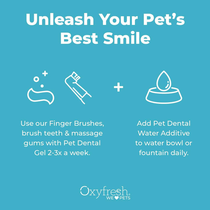 Oxyfresh Pet Dental Kit Dogs & Cats Small Toothpaste Water Additive & Brushes Bundle