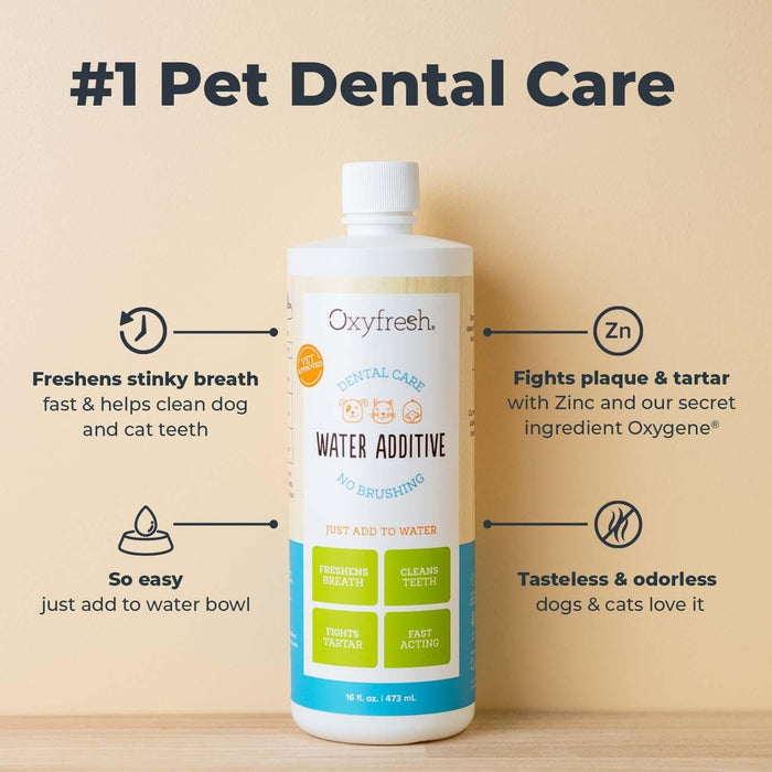Oxyfresh Pet Dental Water Additive Dogs & Cats Oral Care Fresh Breath 16 oz.