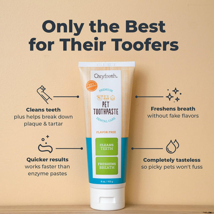 Oxyfresh Pet Toothpaste for Dogs & Cats Dental Care Fresh Breath Plaque 4 oz.