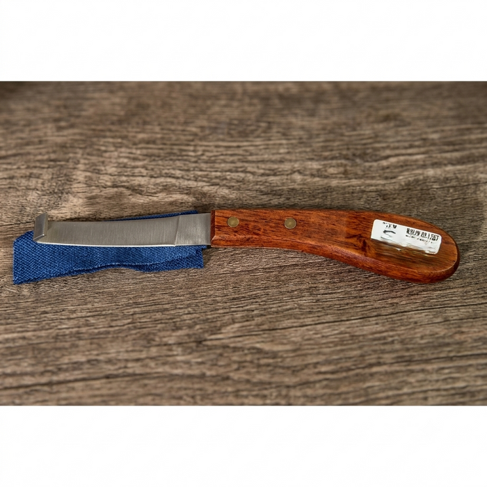 Partrade Equine Hoof Knife Curved Wide Blade Stainless Steel 8-3/4 Left Hand