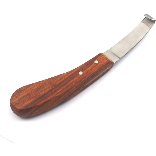 Partrade Equine Hoof Knife Curved Wide Blade Stainless Steel 8-3/4 Left Hand