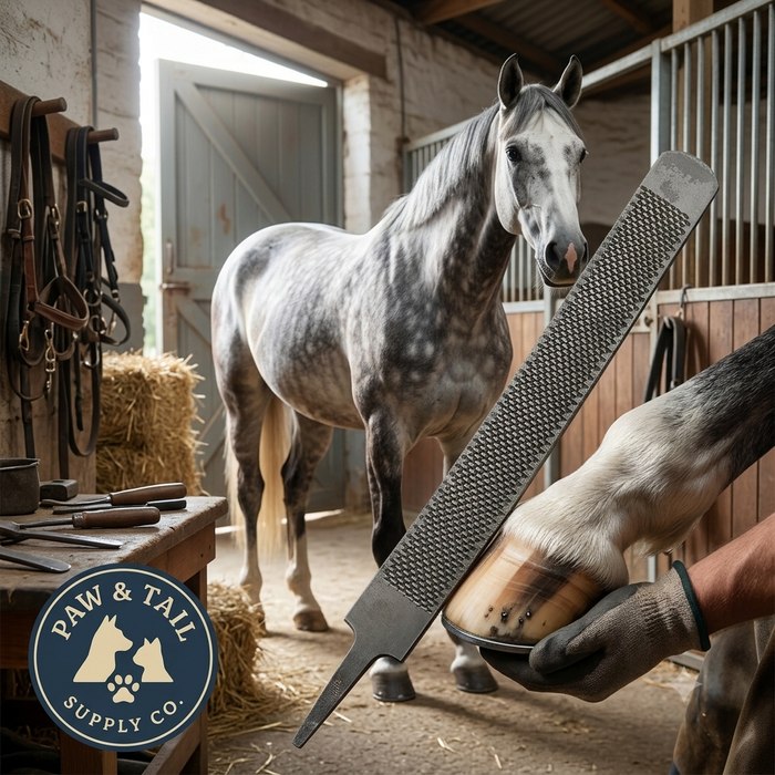 Partrade Tanged Hoof Rasp 14 Inch Farrier Tool for Horse Hoof Care