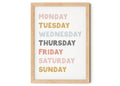 Pastel Days Of The Week Print.
