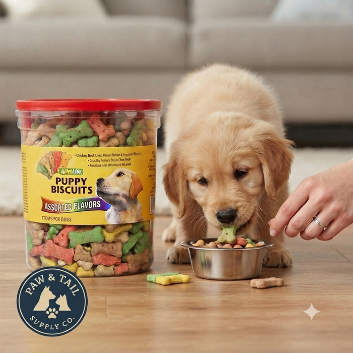 Pet Life Crunchy Puppy Biscuits Assorted Flavor Dog Treats 3.5 lbs