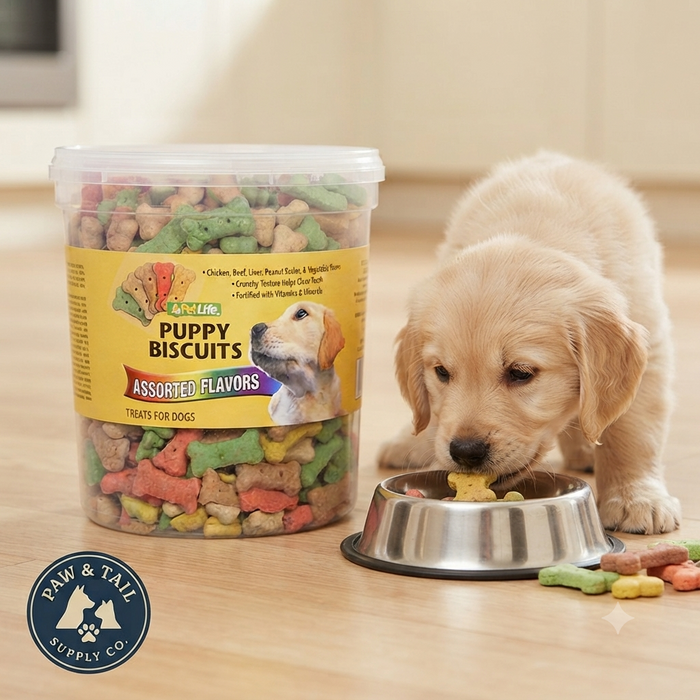 Pet Life Crunchy Puppy Biscuits Assorted Flavor Dog Treats 3.5 lbs