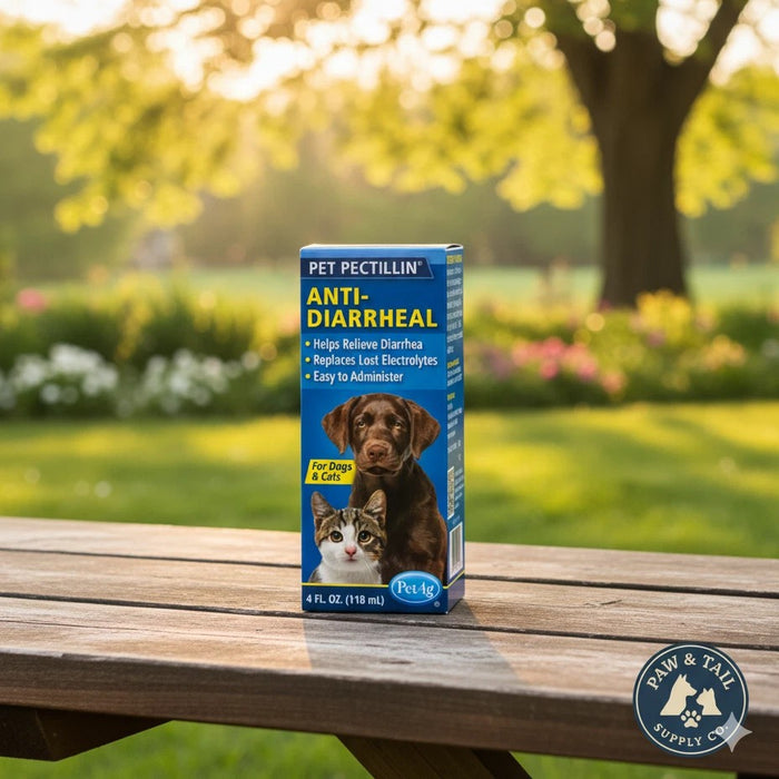 Pet Pectillin Anti-Diarrheal 4 oz. Dogs Cats Loose Stool Electrolytes Made USA