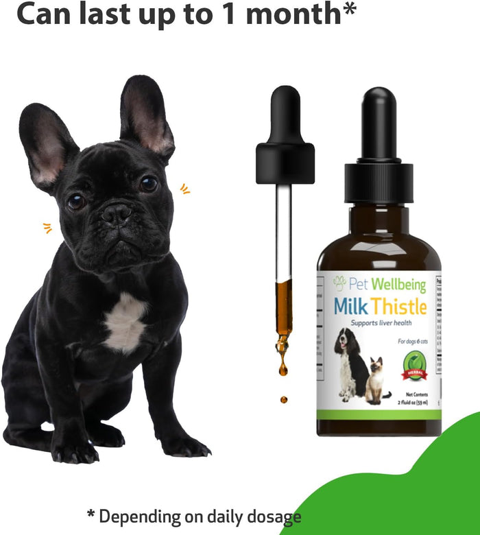 Pet Wellbeing Milk Thistle Healthy Liver Function in Dogs 2oz.