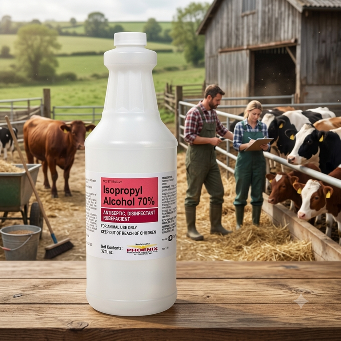 Phoenix Pharmaceutical Veterinary Isopropyl Alcohol 70% 32 oz. Bottle