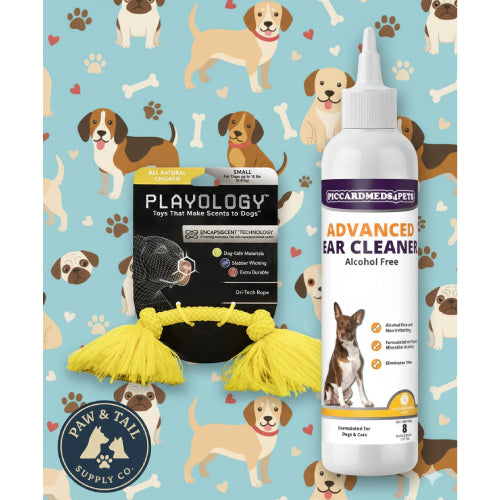 Piccardmeds4pets Ear Cleanser + Playology Dri-Tech Rope Dog Toy – Wholesale Bundle!