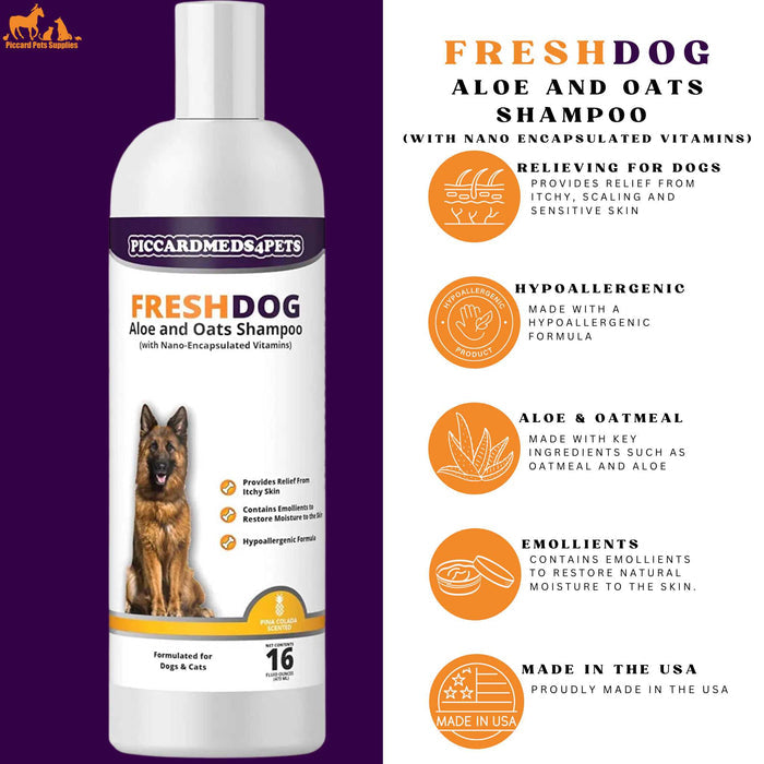 Piccardmeds4pets Fresh Dog Shampoo 16oz + Playology Dri-Tech Rope Toy – Wholesale Bundle!
