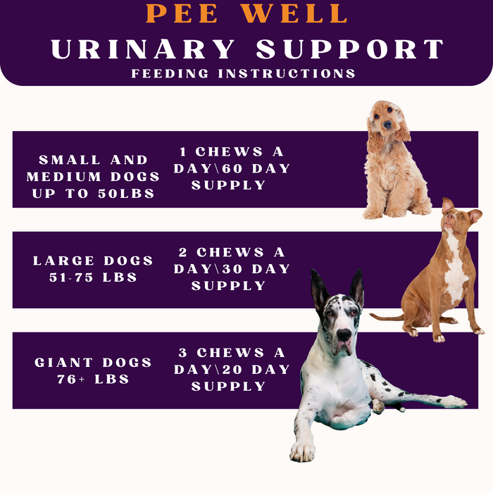 PiccardNaturePets Pee-Well Urinary Bladder Support Soft Chews for Dogs 60 Count