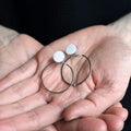 [PIERCED EARRINGS] WHITE PORCELAIN SILVER | IMARI-ARITA WARES | 6.KILN