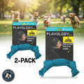 Playology Dri-Tech Rope Dog Toy for Senior Dogs Peanut Butter Scent Medium 2-Pack