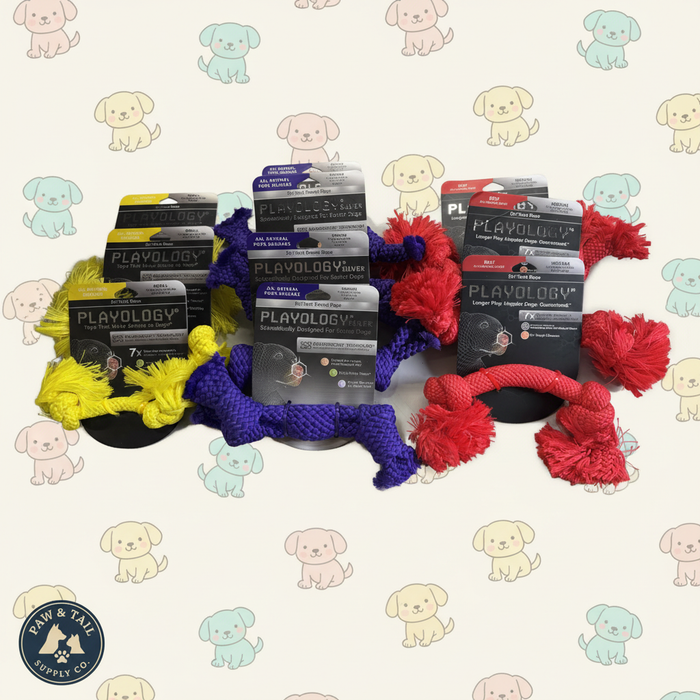 Playology Dri-Tech Rope Dog Toys Bundle for Tough Chewers Assorted Scents 10-Pack – Wholesale Bundle!