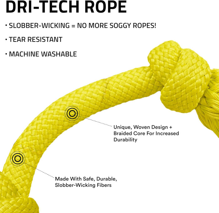 Playology Dri-Tech Rope Dog Toys Bundle for Tough Chewers Assorted Scents 25-Pack – Wholesale Bundle!