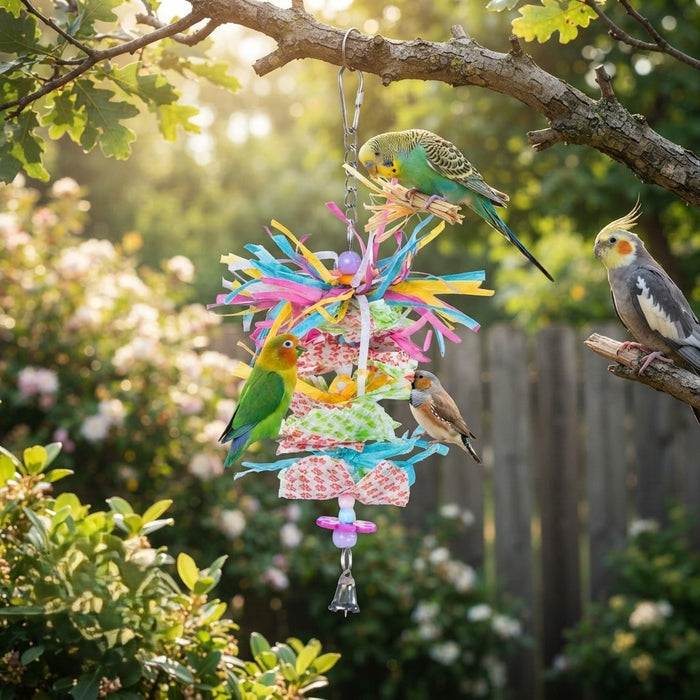 Prevue Pet Products Miami Frost Bird Toy Sound & Movement 7.5"
