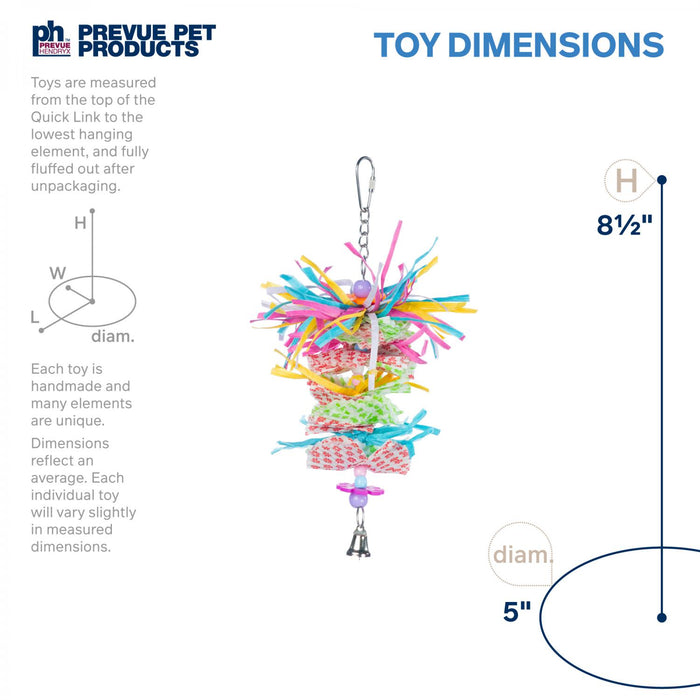 Prevue Pet Products Miami Frost Bird Toy Sound & Movement 7.5"