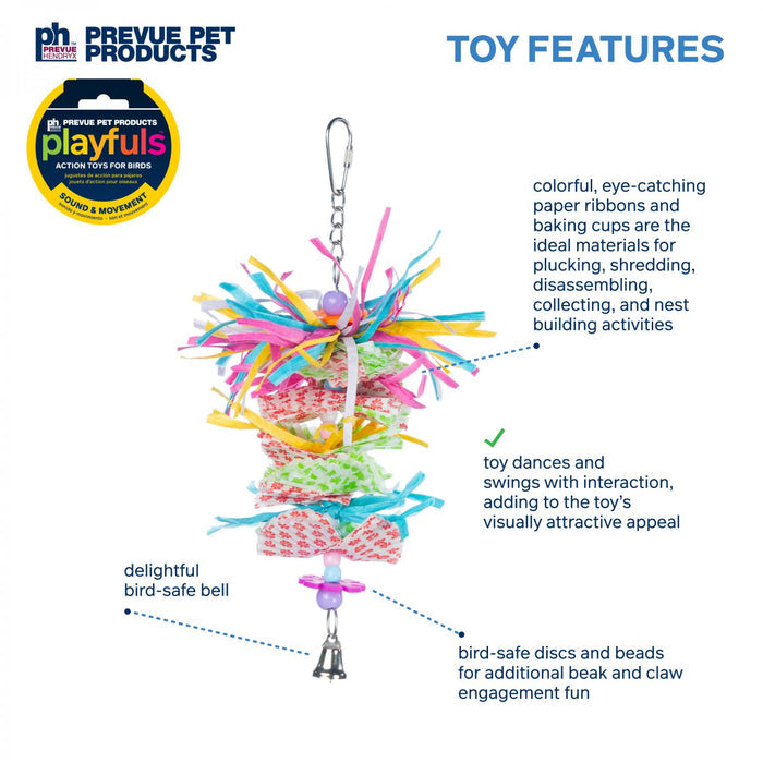 Prevue Pet Products Miami Frost Bird Toy Sound & Movement 7.5"