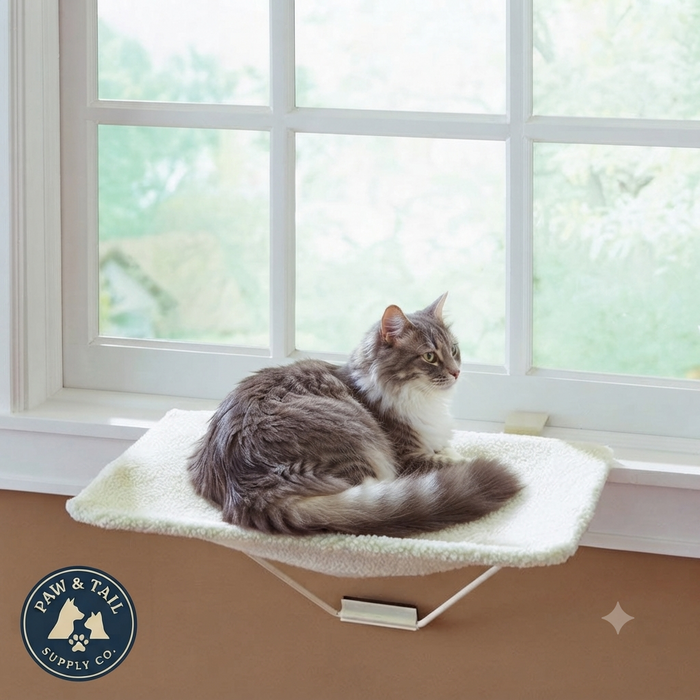 Prevue Pet TabbyNapper Easy Mount Cat Window Hammock Bed Perch White