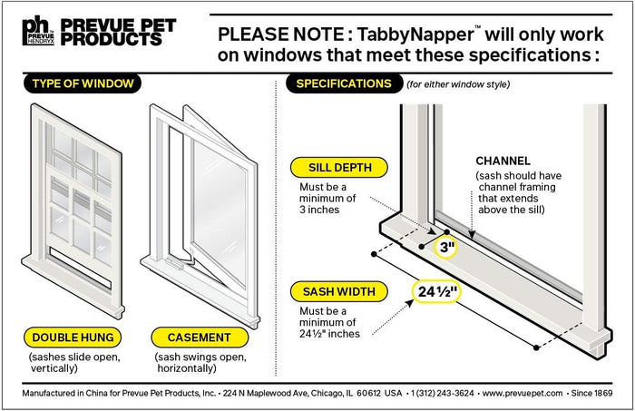 Prevue Pet TabbyNapper Easy Mount Cat Window Hammock Bed Perch White