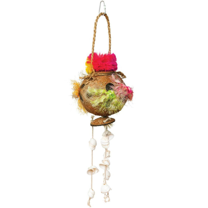Prevue Tropical Teasers Coconut Fun Bird Toy Ideal for Small to Medium Birds 2-Pack