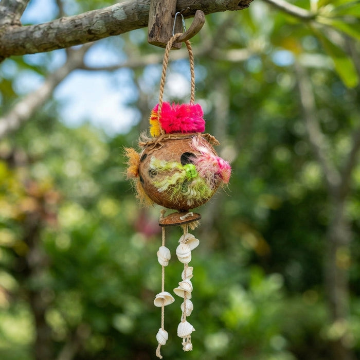 Prevue Tropical Teasers Coconut Fun Bird Toy Ideal for Small to Medium Birds 2-Pack