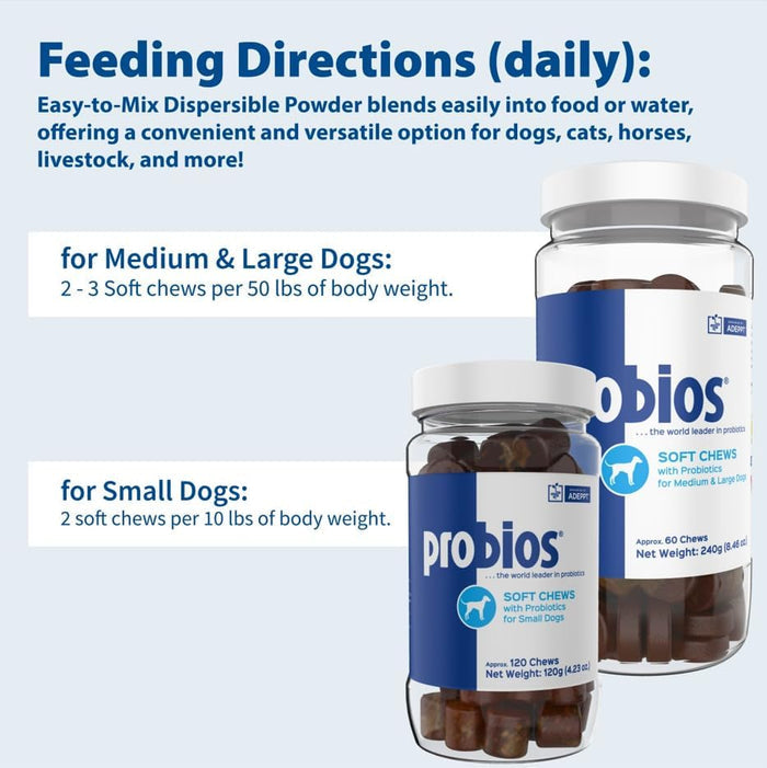 Probios Probiotic Soft Chews for Medium & Large Dogs Chicken Liver 60 Count