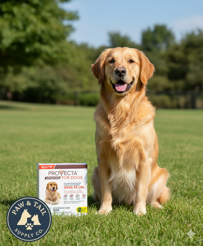 Provecta Advanced Flea Tick XL Dogs 55+ lbs 4-Month Topical Repels Mosquitoes