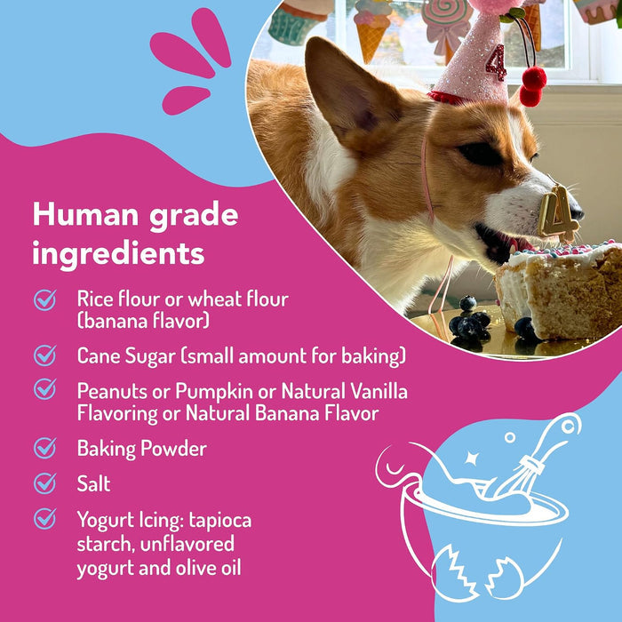 Puppy Cake Dog Birthday Cake Kit Peanut Butter Flavor Celebration Treats USA Made