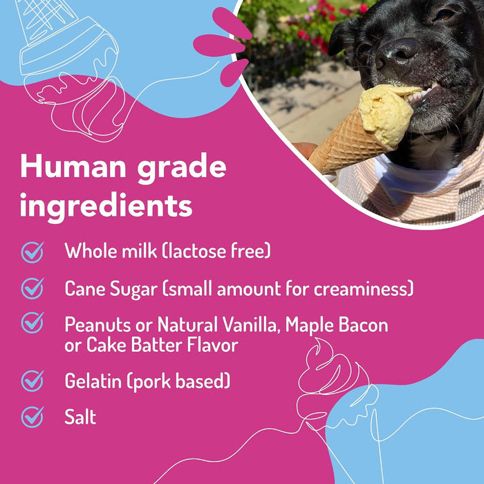 Puppy Cake Puppy Scoops Dog Ice Cream Mix Birthday Cake Grain Free Treats 4.9 oz.