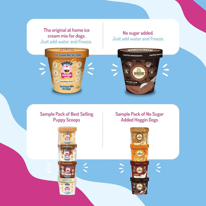 Puppy Cake Puppy Scoops Dog Ice Cream Mix Peanut Butter Flavor Grain Free Treats 4.65 oz.