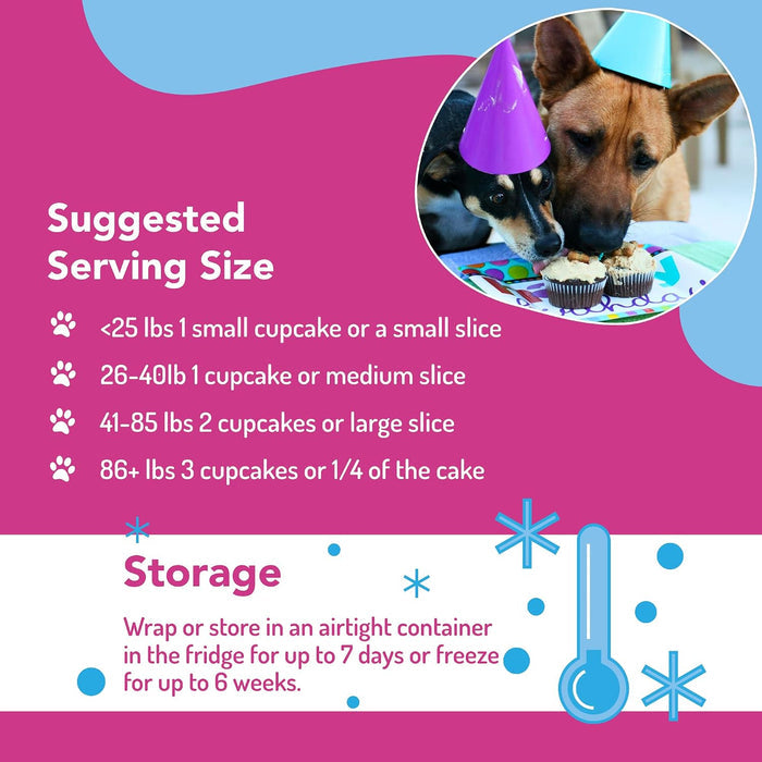 Puppy Cake Wheat-Free Birthday Cake Mix With Pupfetti Sprinkles Dog Treats 9 oz.