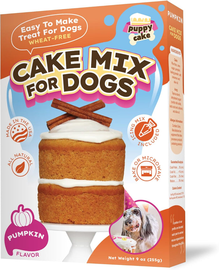 Puppy Cake Wheat-Free Pumpkin Cake Mix and Frosting Dog Treats 9 oz.