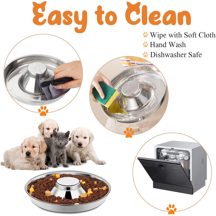 Puppy Chow & Chew Fun Pack – 11" Metal Saucer Feeder + Nylabone Peanut Butter Chew Ring