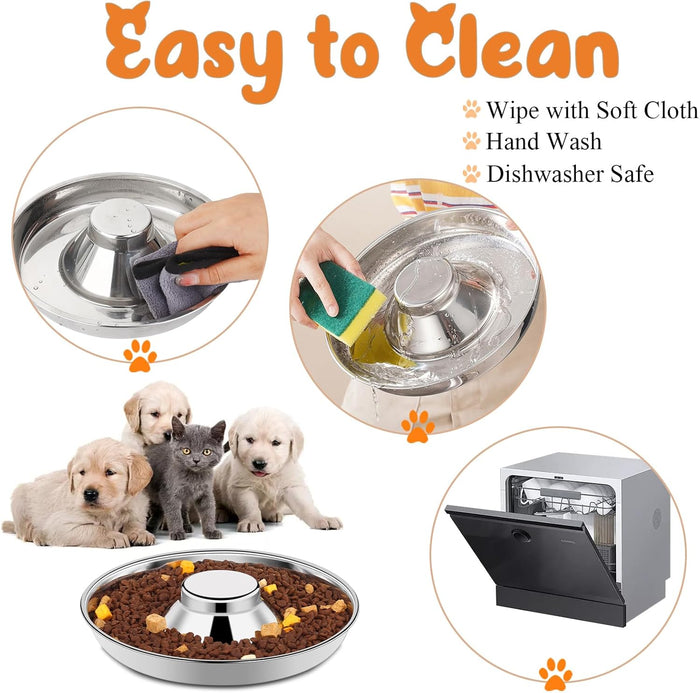 Puppy & Kitten Litter Feeding Saucer 3-Pack – 11" Metal Food & Water Feeders