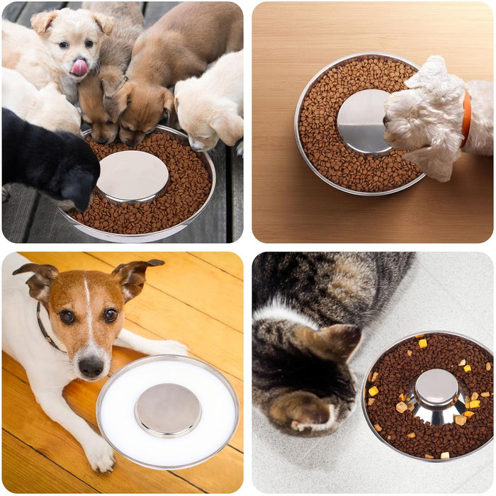 Puppy & Kitten Litter Feeding Saucer 3-Pack – 11" Metal Food & Water Feeders