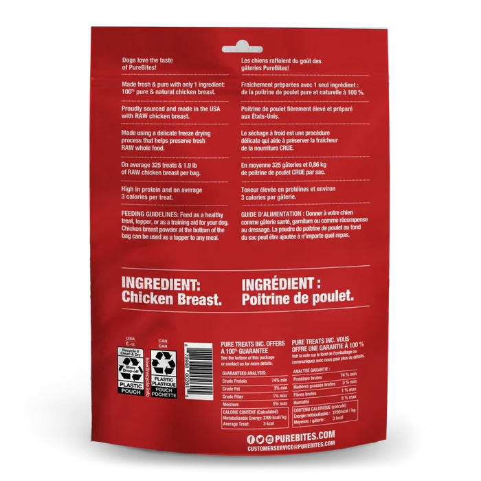 PureBites Chicken Freeze Dried Breast Dog Treats