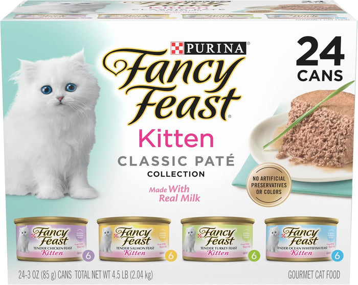 Purina Fancy Feast Kitten Variety Pack Wet Cat Food 24ct 3oz
